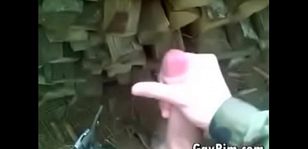  Russian Soldier Jerking Off POV